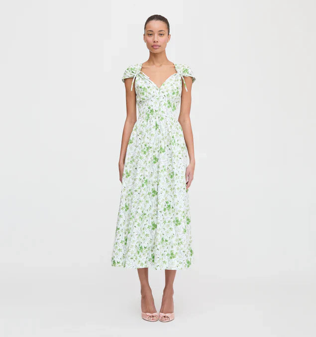 Elegant Floral Deep - V Maxi Dress