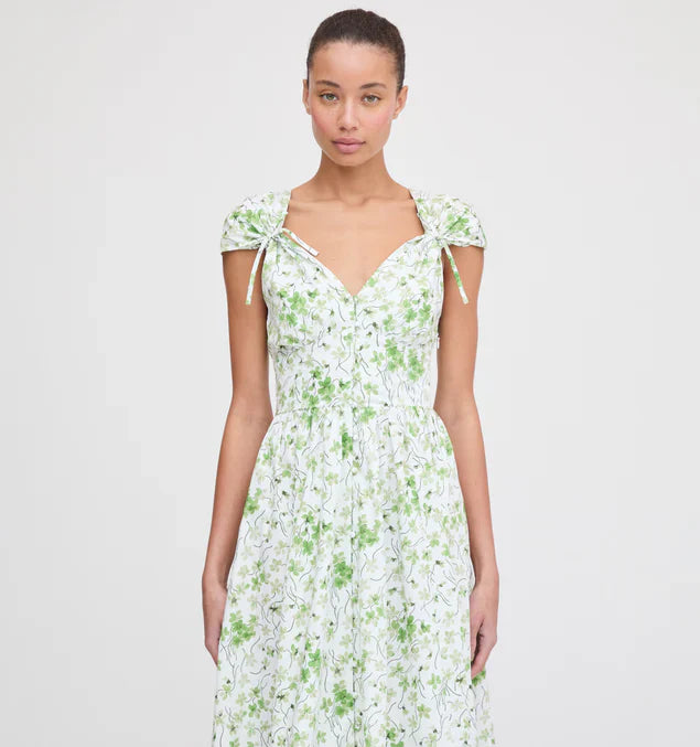Elegant Floral Deep - V Maxi Dress