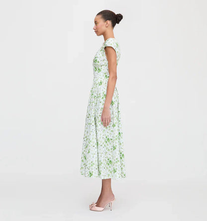 Elegant Floral Deep - V Maxi Dress
