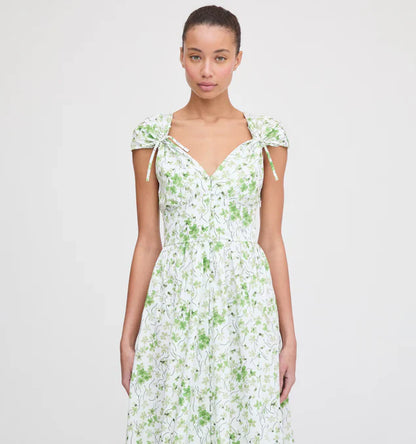 Elegant Floral Deep - V Maxi Dress